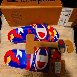Champion Multicolor Camouflage Slides Youth Size 5